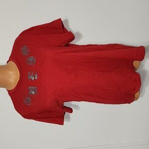 Guess Logo Graphic Tee Red Size Large